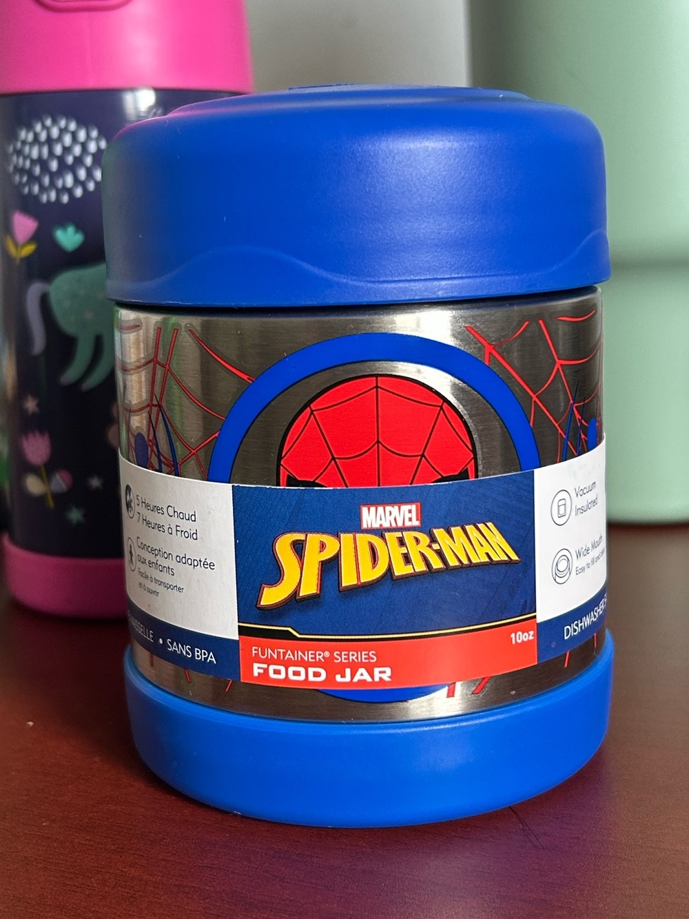 Marvel Spider-Man Blue Kids Food Jar